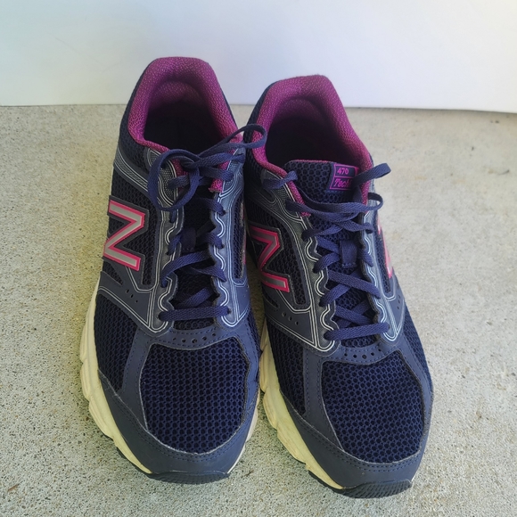 WOMENS IZ 10 NEW BALANCE Blue Purple TECHRIDE 470 WALKING RUNNING SNEAKER SHOES. - Picture 3 of 13
